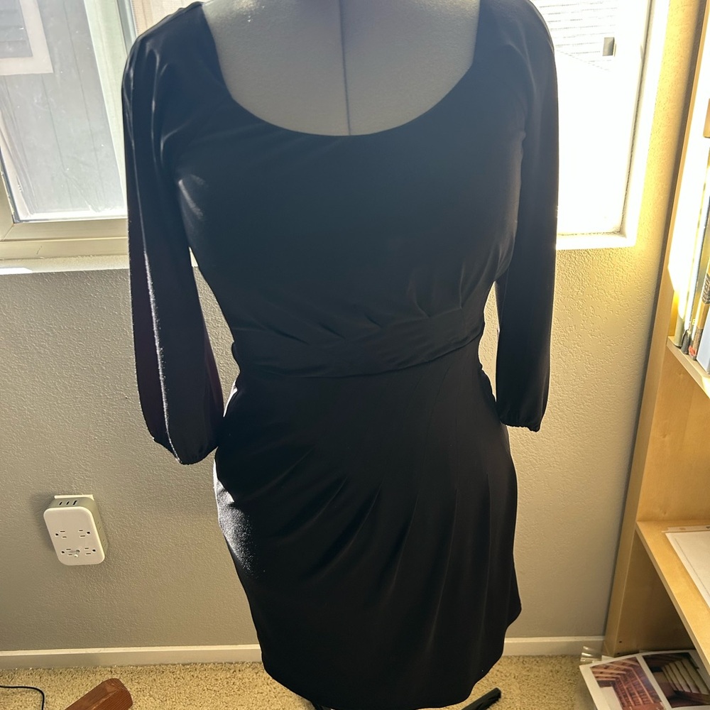 Laundry By Shelli Segal Black Long Sleeve Dress